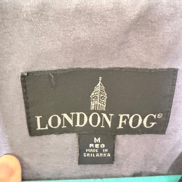 London Fog Button Up Jacket Womens Size M Purple Lightweight Coat Career - Picture 2 of 11